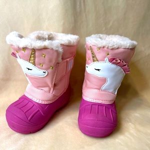 Cat & Jack girls snow boots (unicorn)